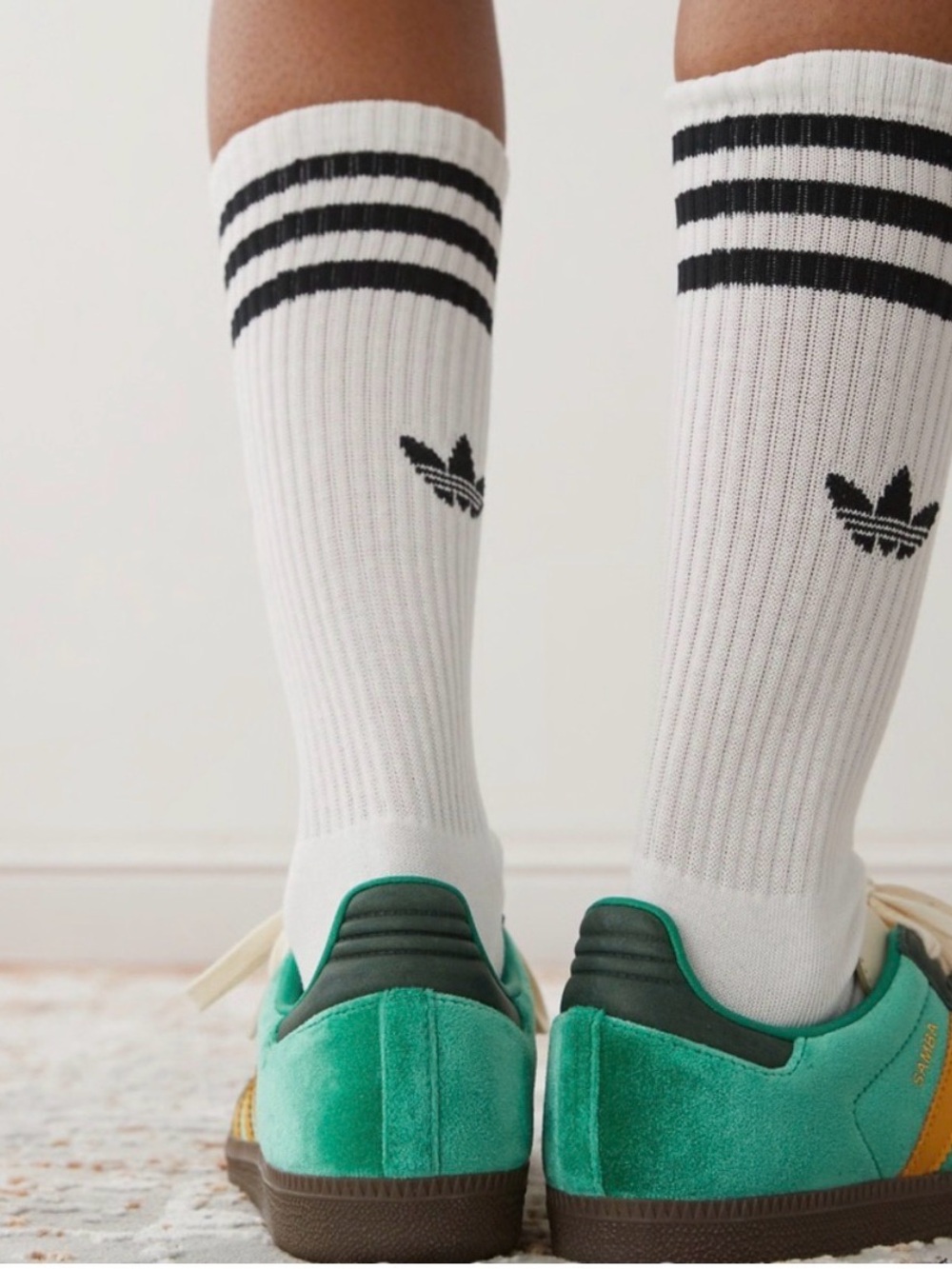 adidas Samba Green with Gold Leather Stripes - Picture 3 of 4